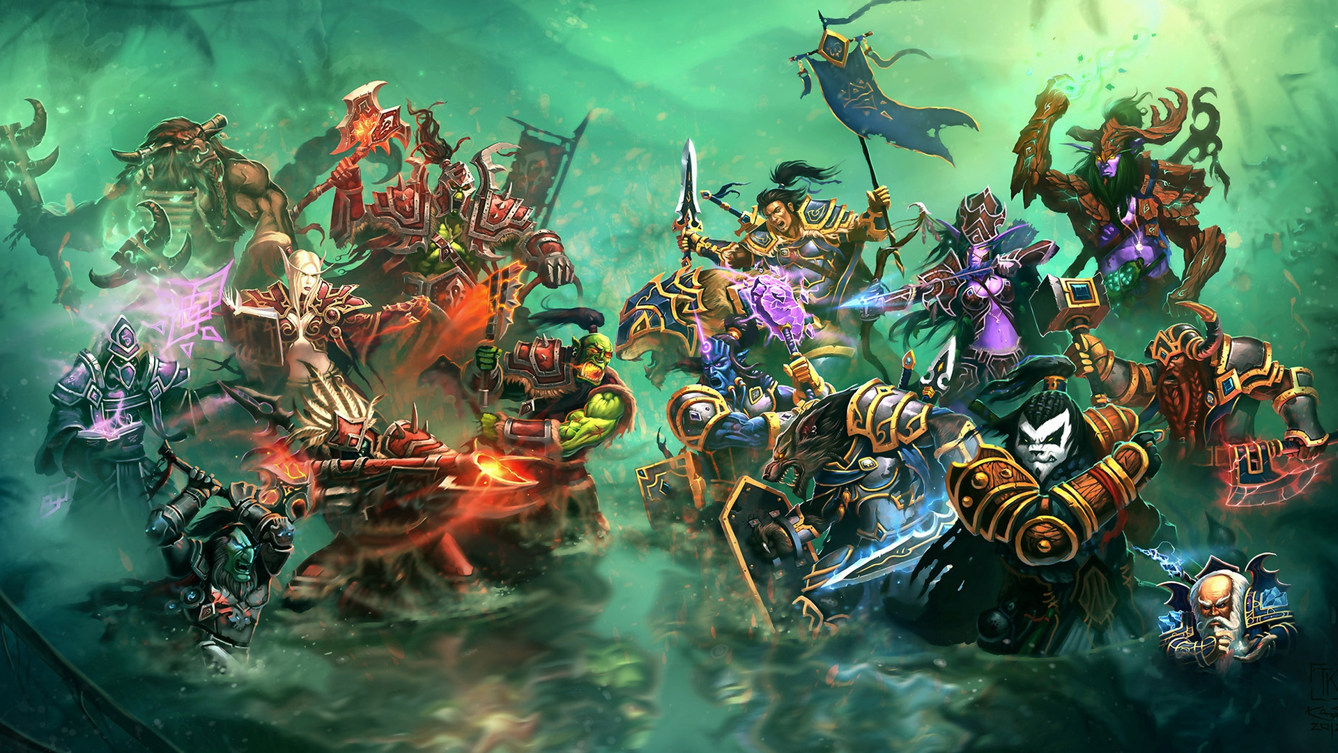 Orld Of Warcraft Horde Vs Allianc HD Wallpaper Background Image