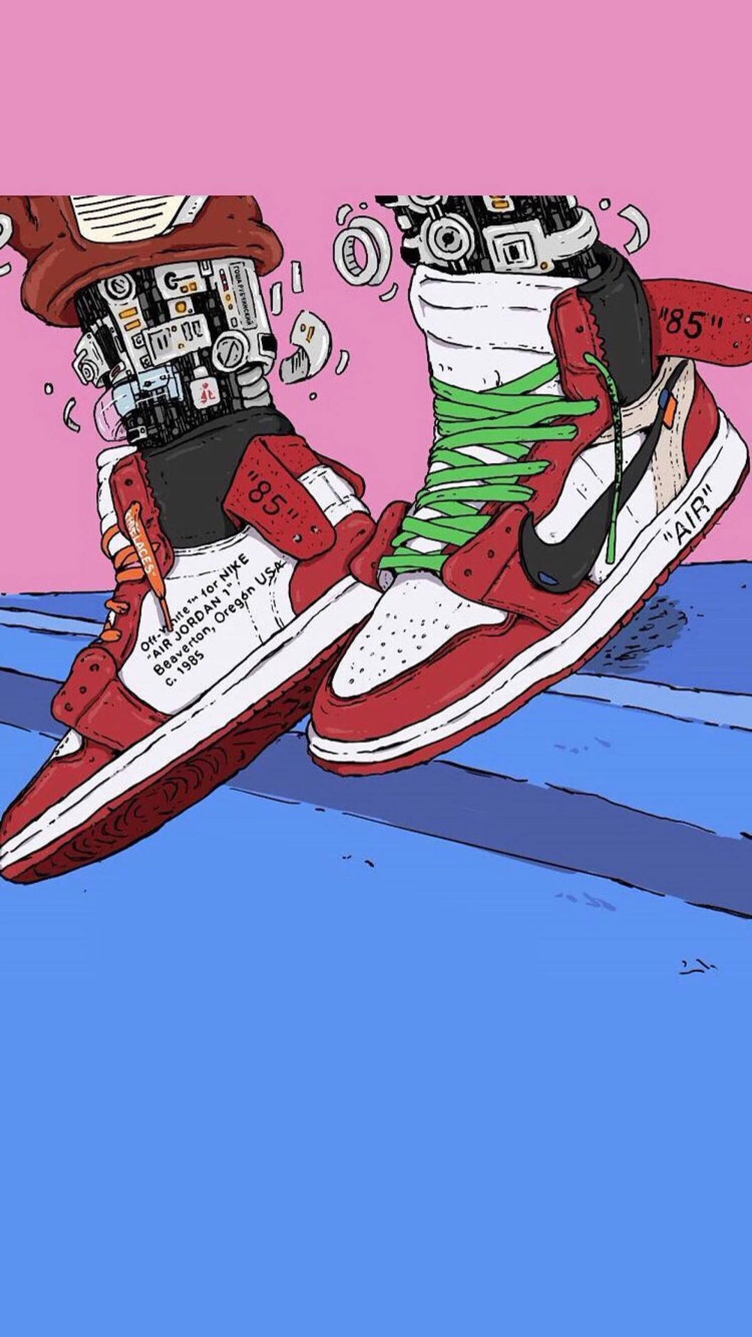 Cartoon Jordan Shoes Wallpaper