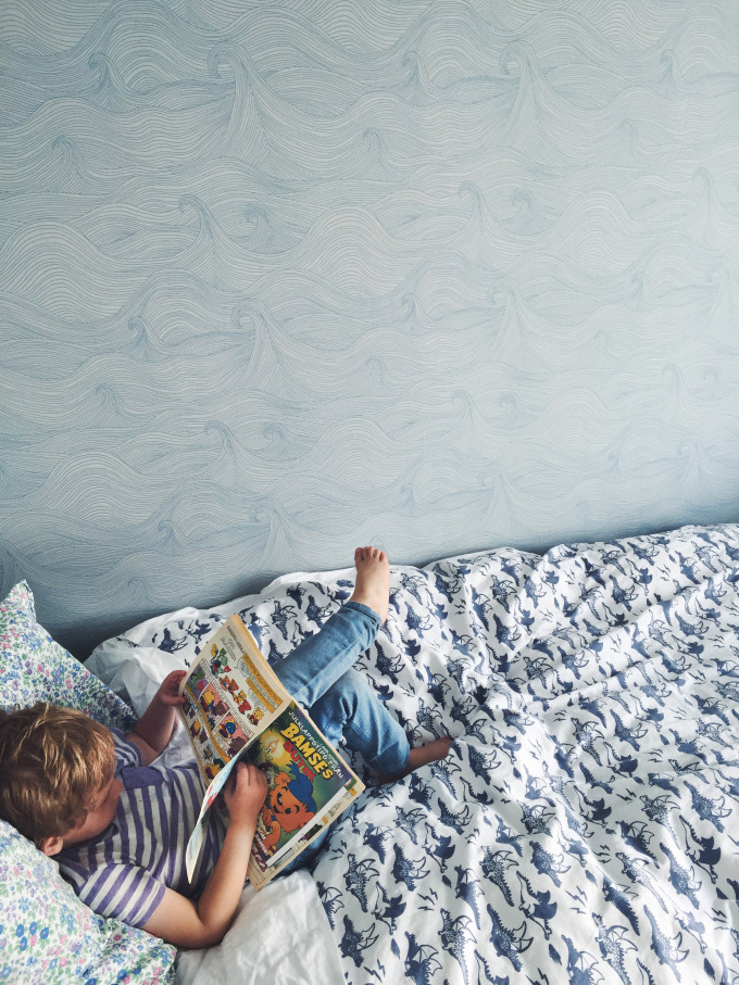 Liz S Son Bedroom With Seascape Wallpaper By Abigail Edwards