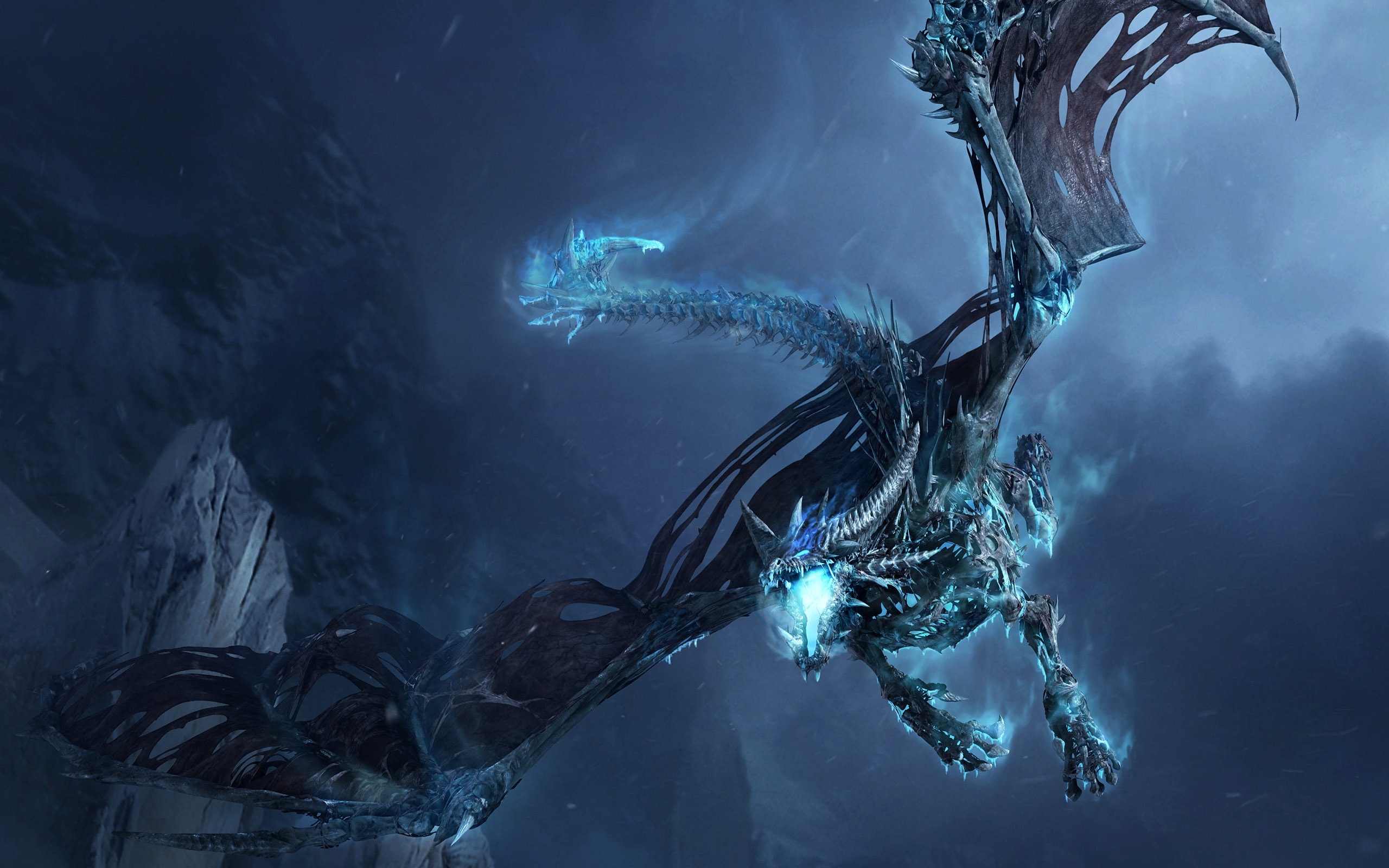 World Of Warcraft Ice Dragon Desktop Wallpaper