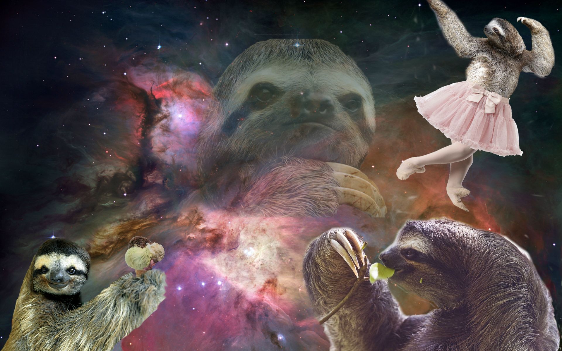 sloth wallpaper galaxy