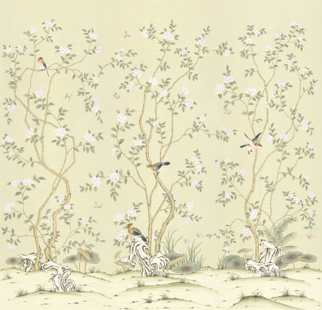 Chinoiserie Wall Mural Lantilly Cream Cream   Asian   Wallpaper   by