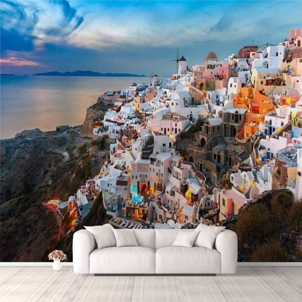 Amazon 3d Wallpaper Oia At Sunset Santorini Greece Self