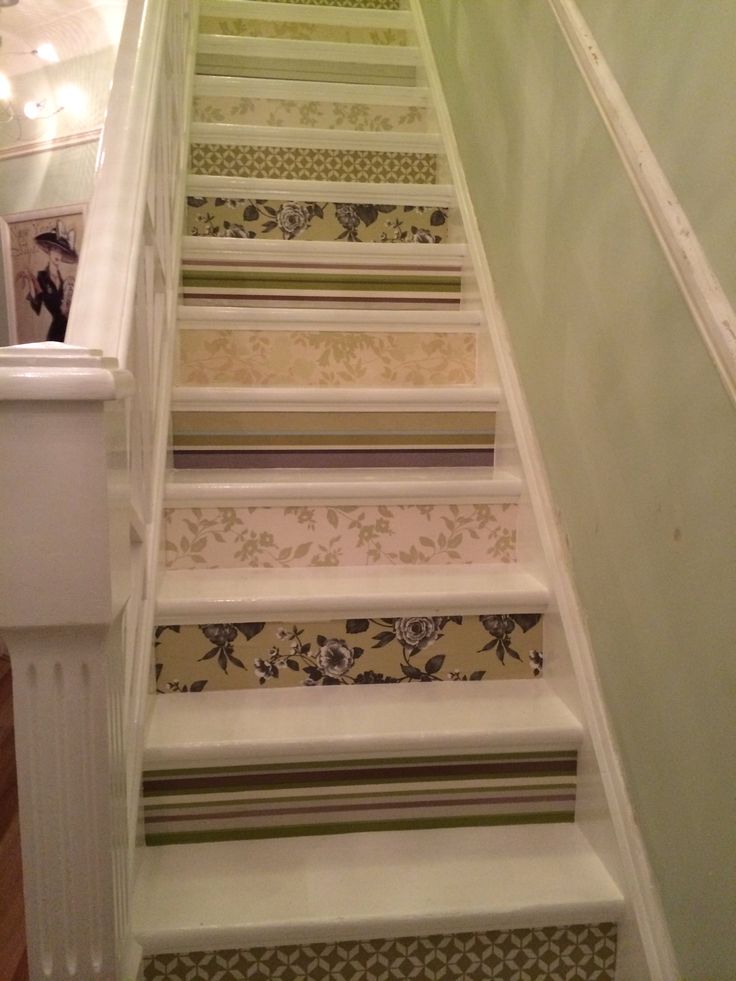 Free download 20 DIY Wallpapered Stair Risers Ideas To Give Stairs Some  Flair 600x963 for your Desktop Mobile  Tablet  Explore 48 Using  Wallpaper on Stair Risers  Using Wallpaper on