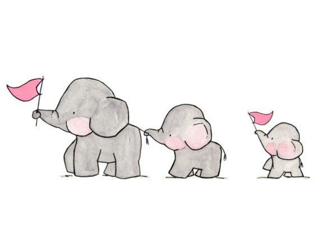 Group Of Familly Elephants Love Cute Animals We Heart It