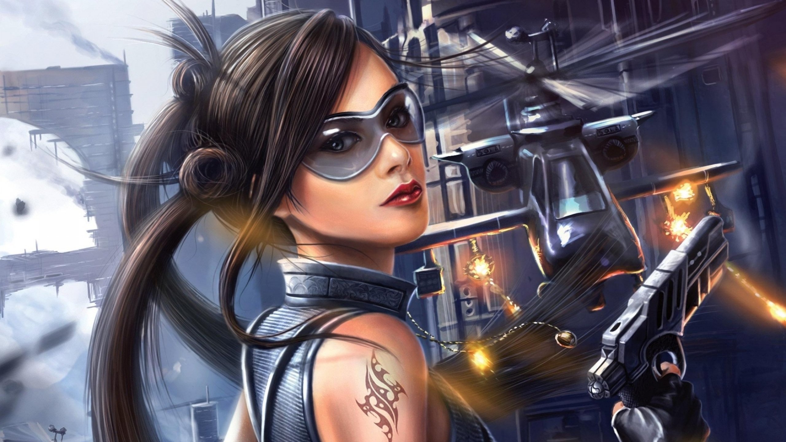 Sci Fi Women Warrior Woman Girl Girls Futuristic Artwork Wallpaper