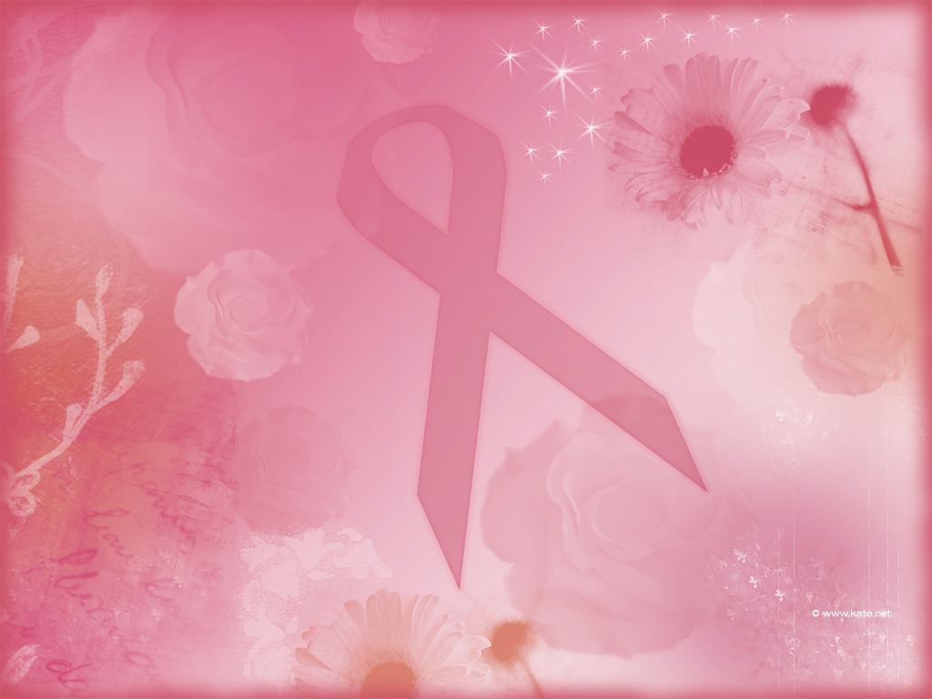 Breast Cancer Awareness Wallpaper Ribbon Flowers Kate
