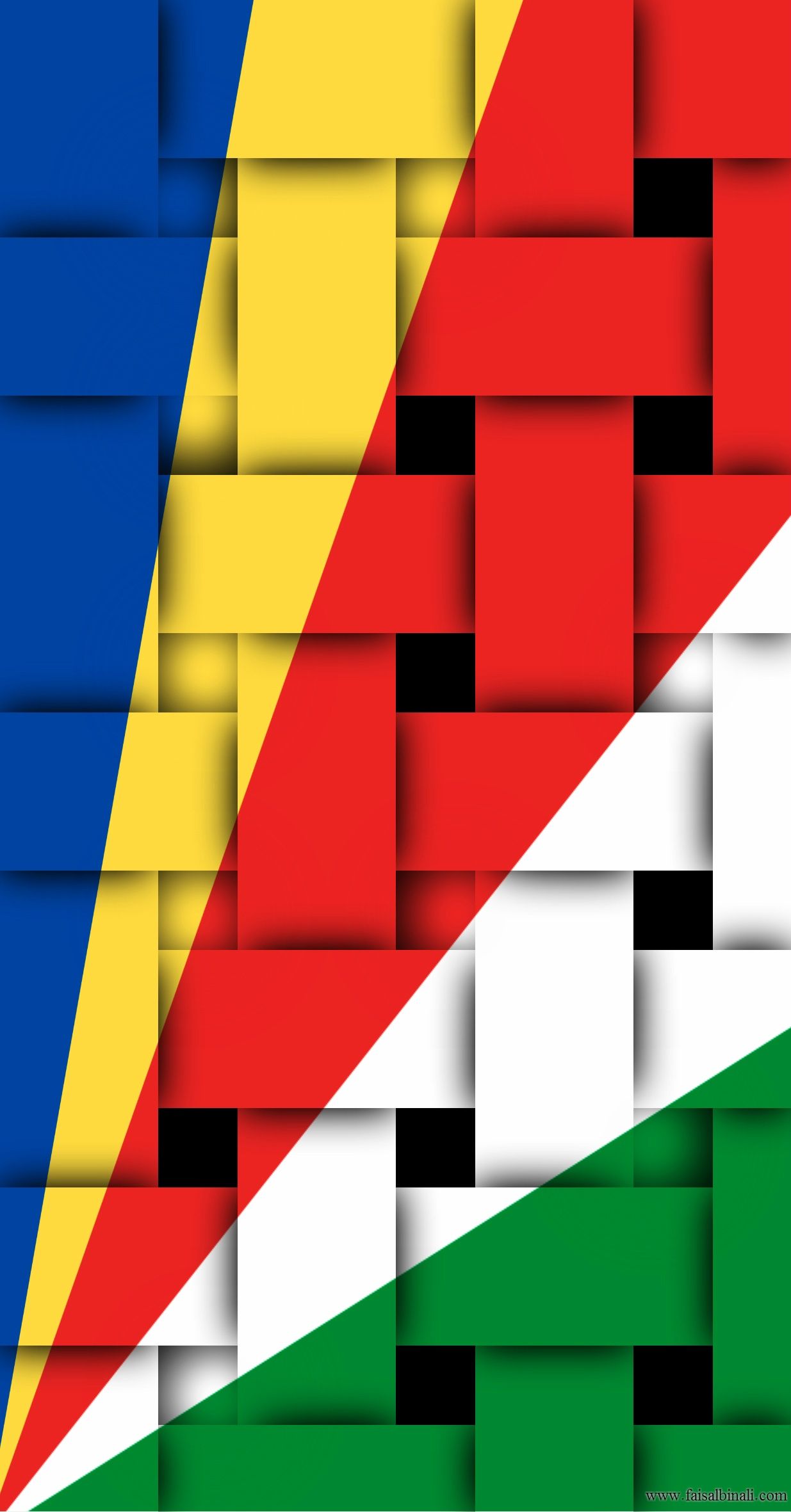 Seychelles Flags Artwork Wallpaper For Smartphones Tablets