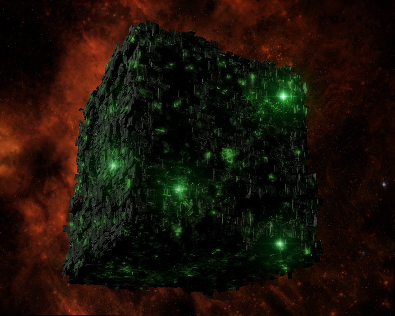 Borg Cube Wallpaper Background