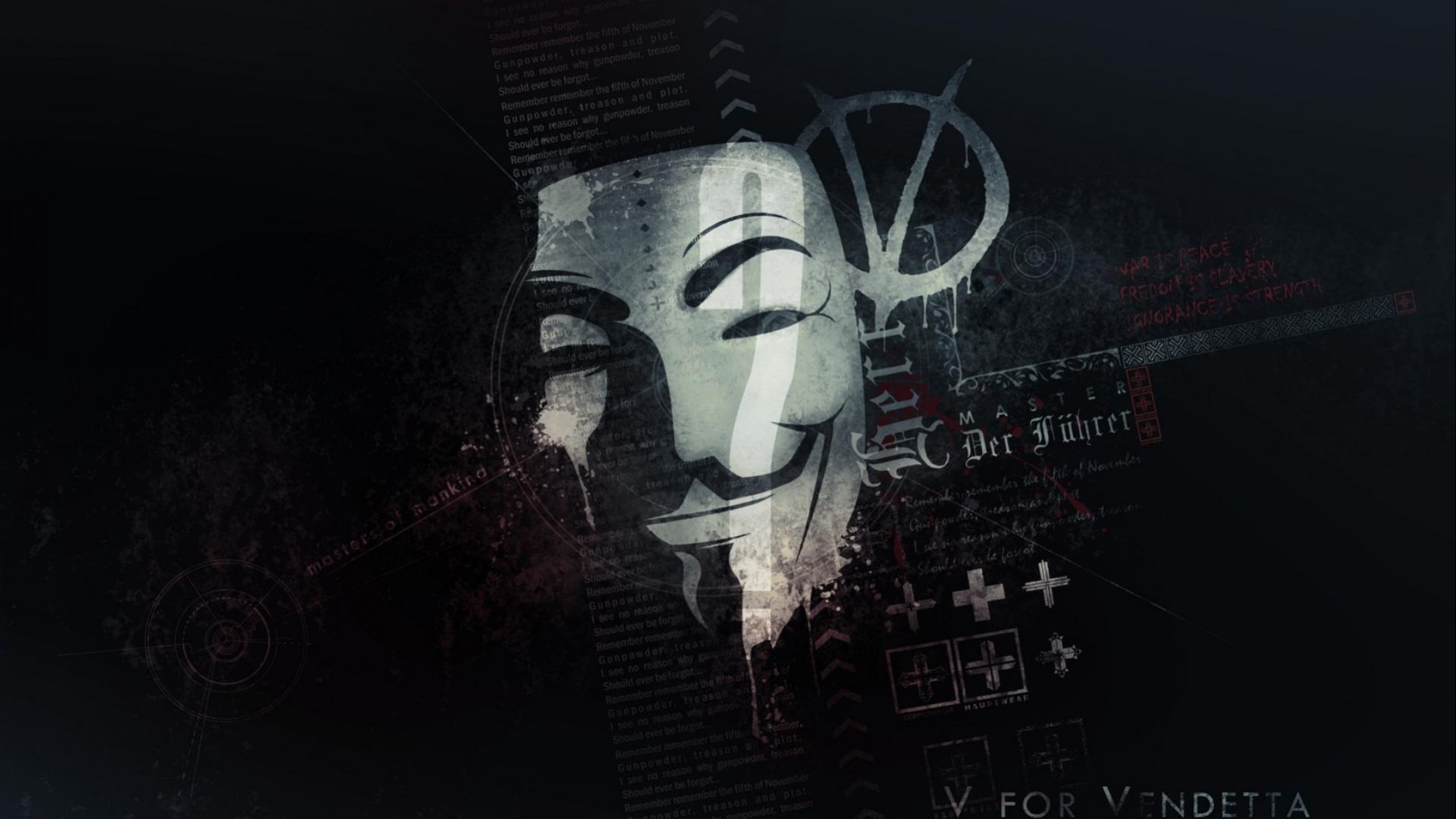 Anonymous Mask Wallpaper V For Vendetta HD