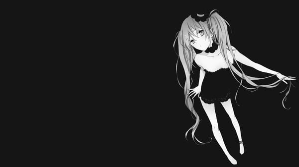 background anime girls Grayscale Wallpapers Desktop Wallpapers