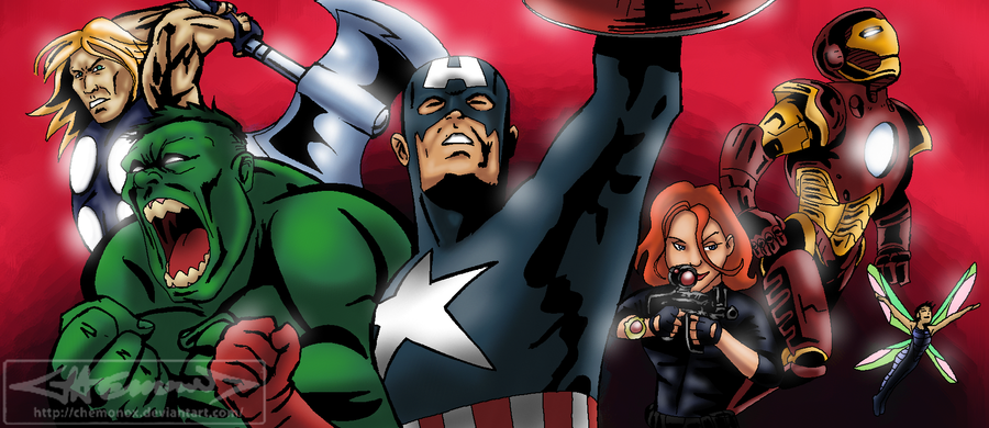 Ultimate Avengers Wallpaper Paint By