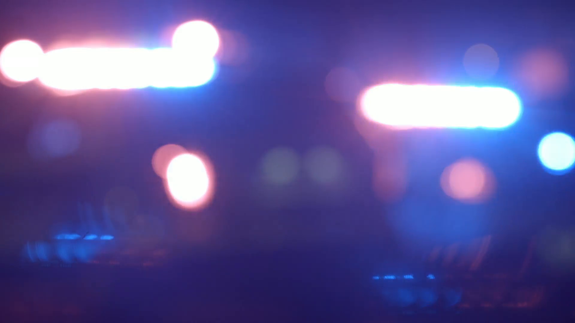 Ambulance Cops And Firetrucks Blurry Lights Background At Night