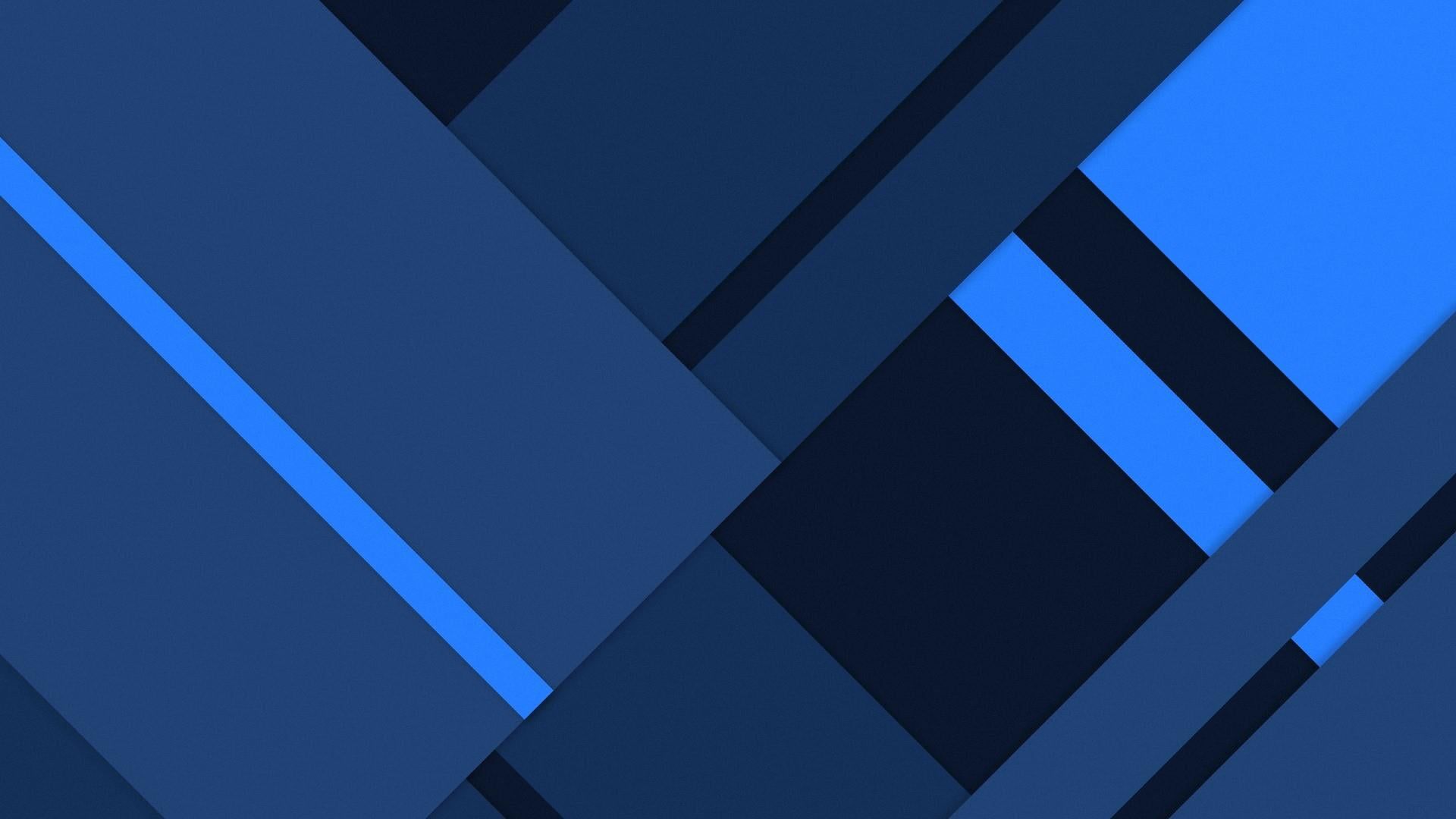 Blue Material Design Minimal Art Line Pattern Angle