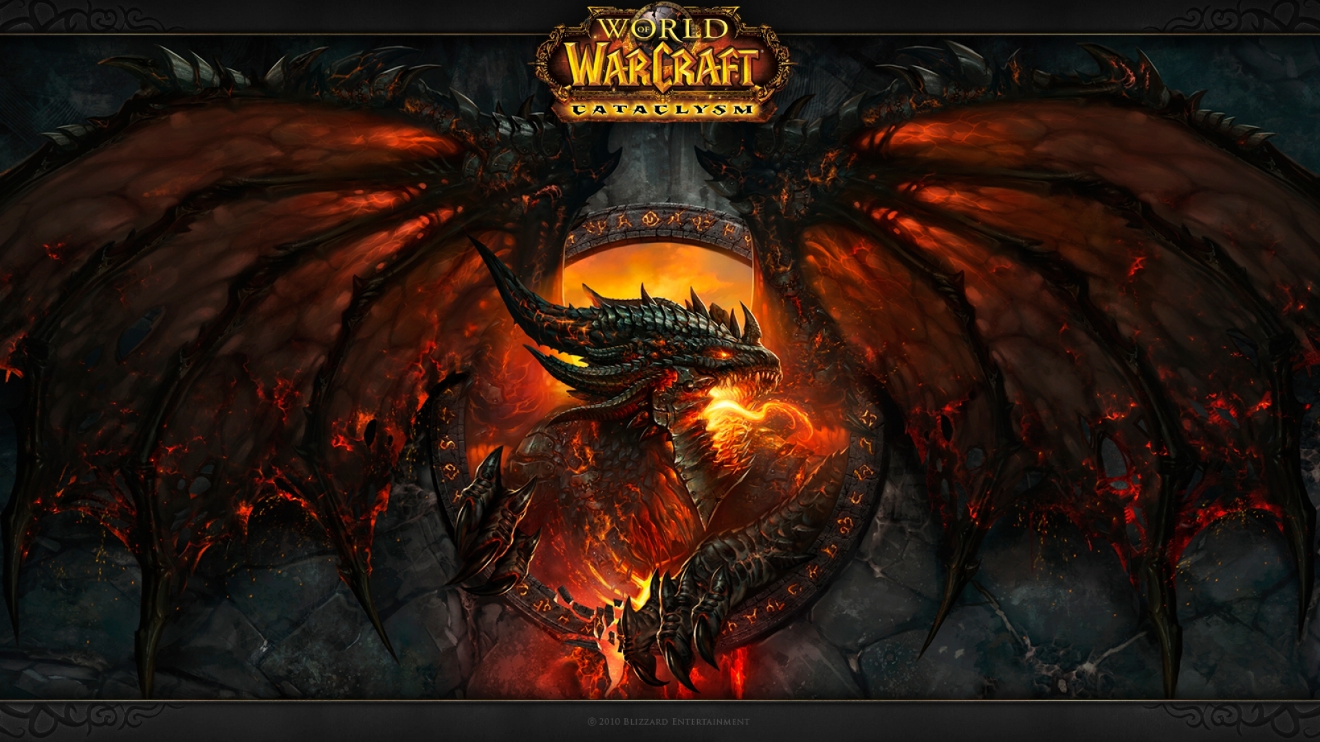 World Of Warcraft Fire Deathwing Red Dragon Wallpaper