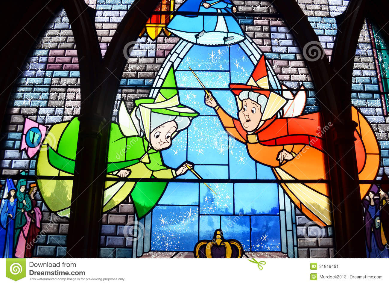 Stained Glass Disney Colorful Stain