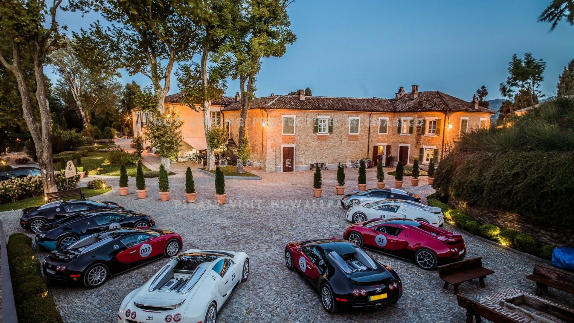 Mansion With Cars Wallpaper Top