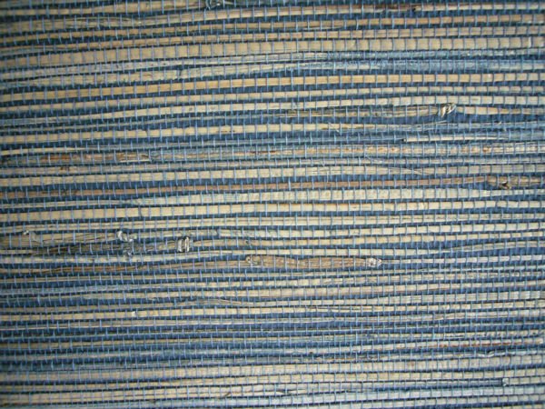 Blue Grasscloth Wallpaper