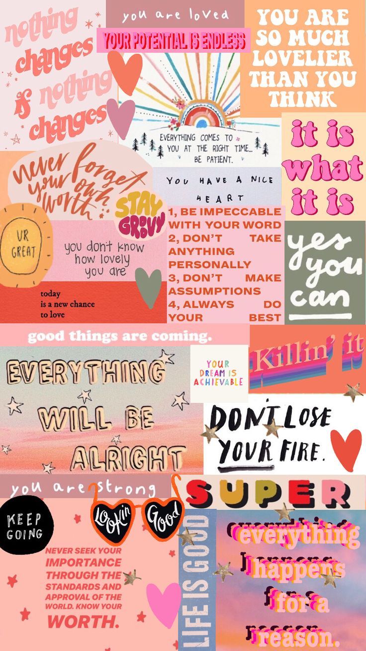 iPhone X Wallpaper HD Quote Collage