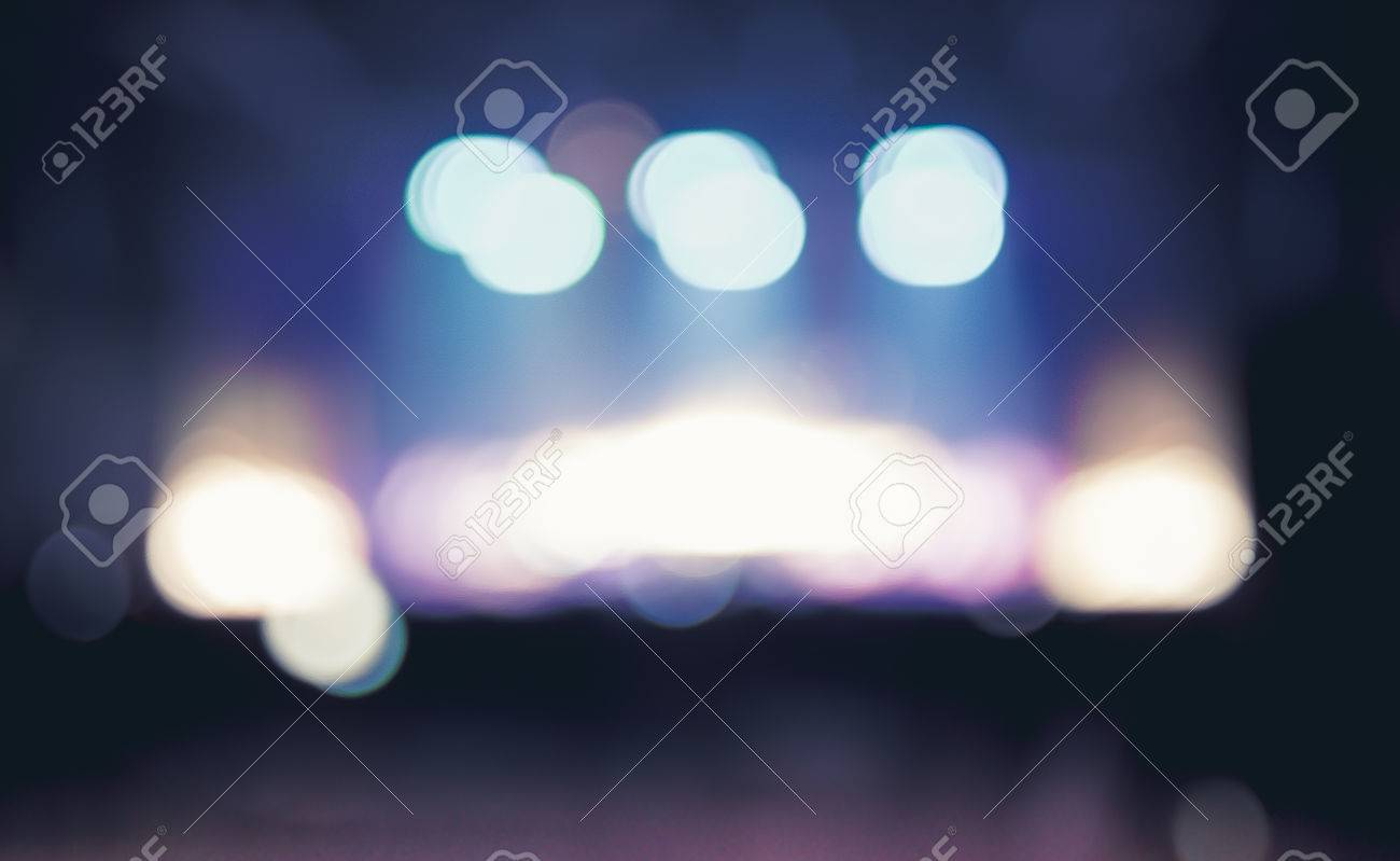 Blurred Abstract Background Bokeh Lighting In Concert Music