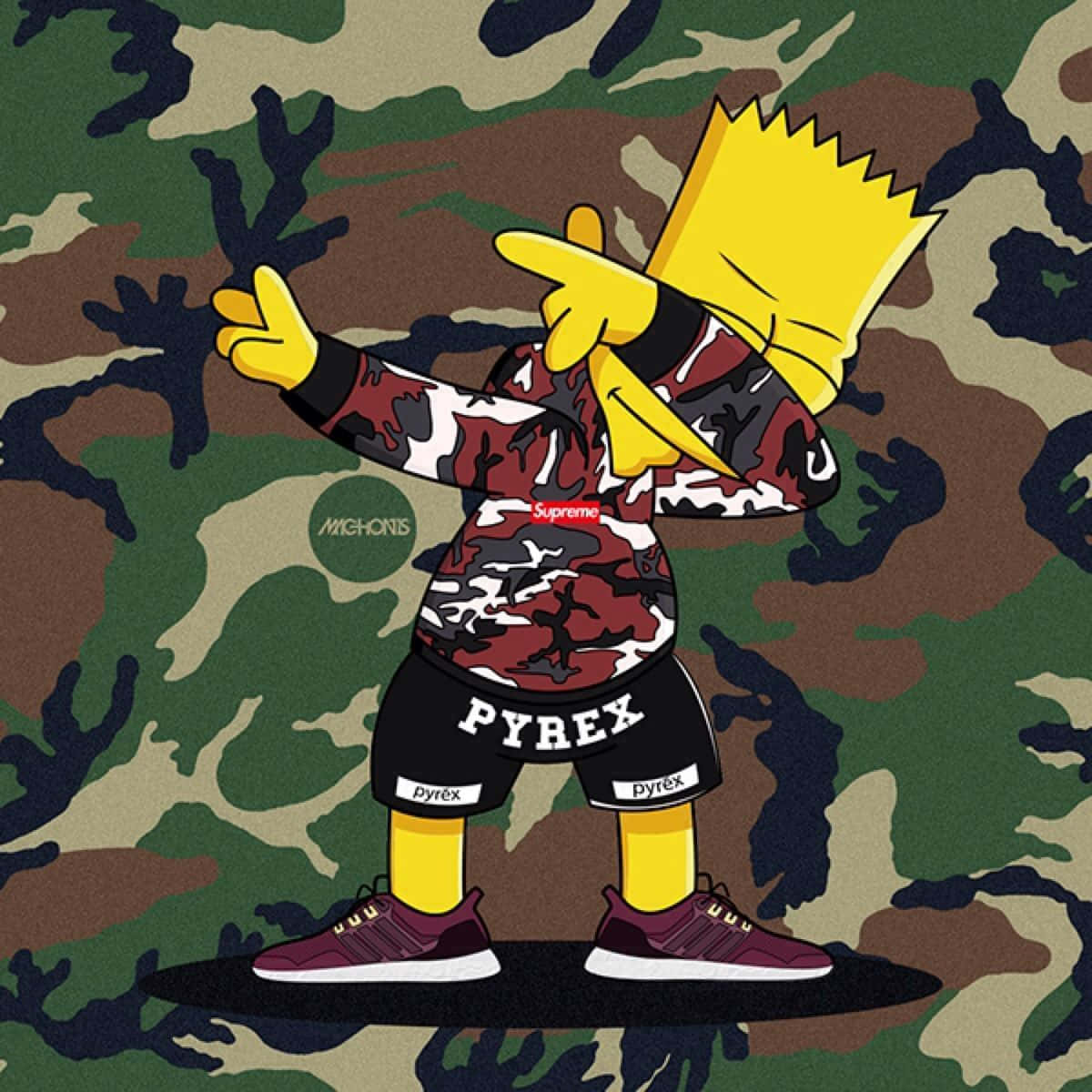 Supreme Bart Simpson Wallpaper