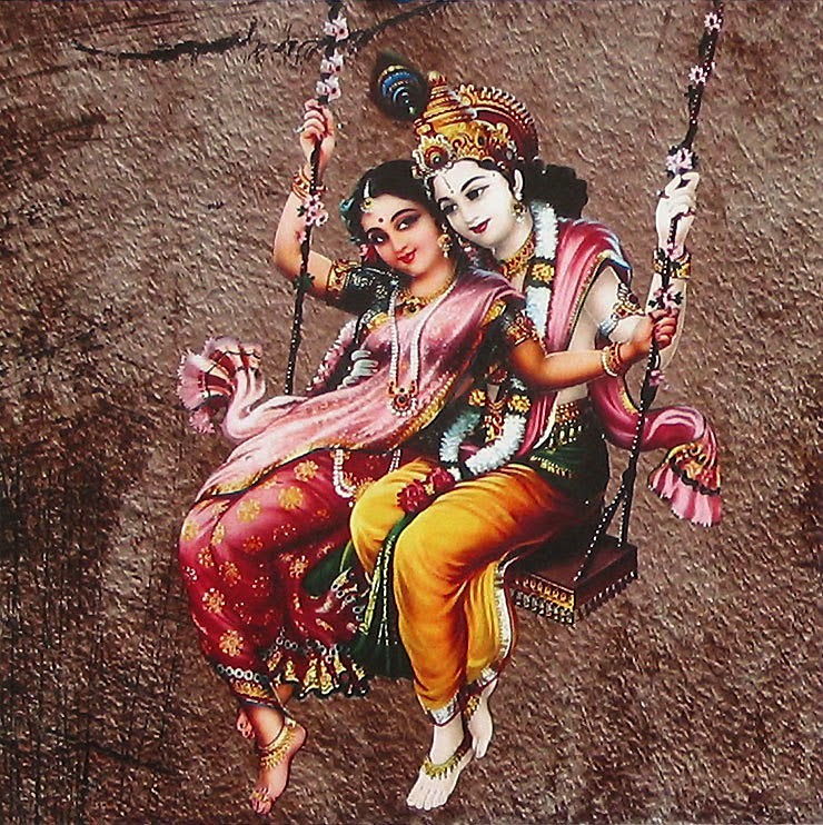 Radha Krishna On Swing Mobile Wallpaper Kanagaraj Nithis