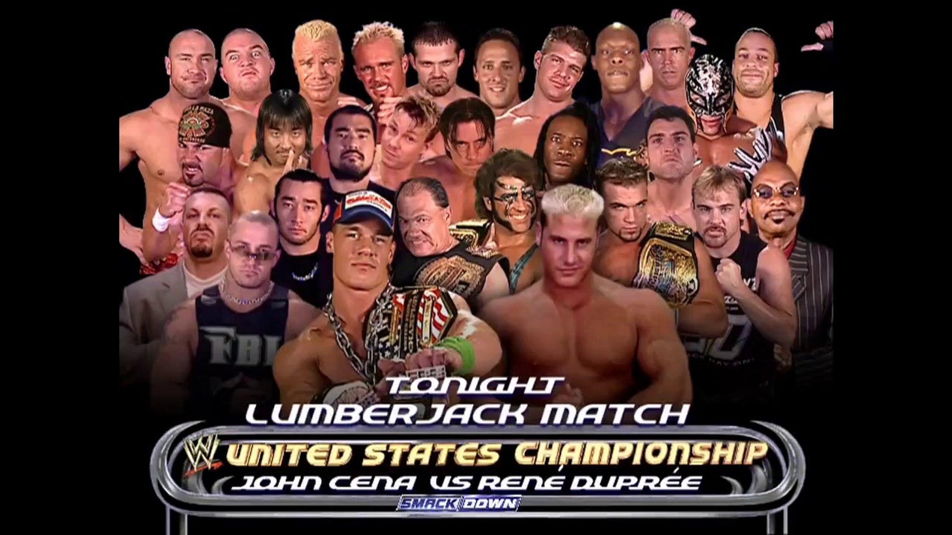 Wwe Smackdown John Cena Vs Rene Dupree Lumberjack