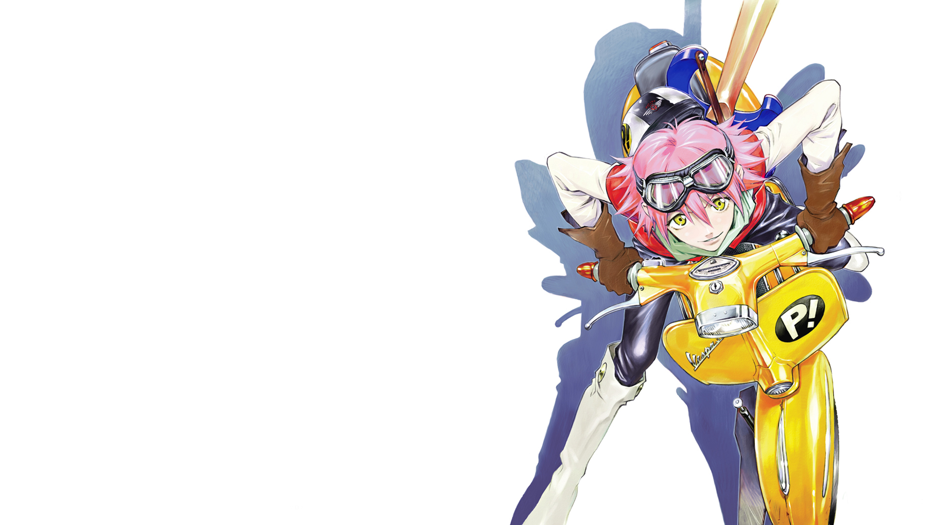 Flcl Fooly Cooly Haruhara Haruko Simple Background Wallpaper
