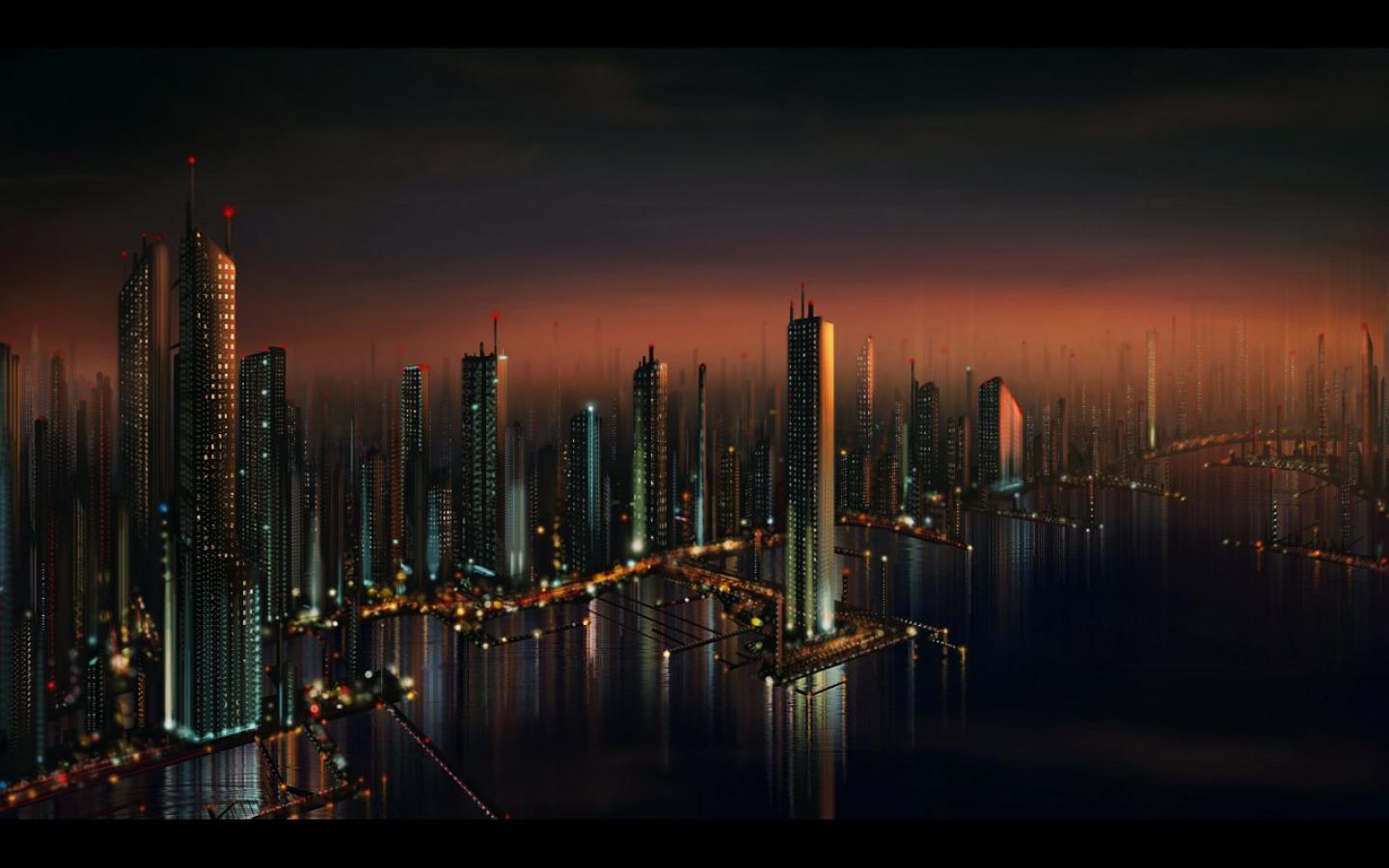 Future Cityscape Architecture HD Wallpaper
