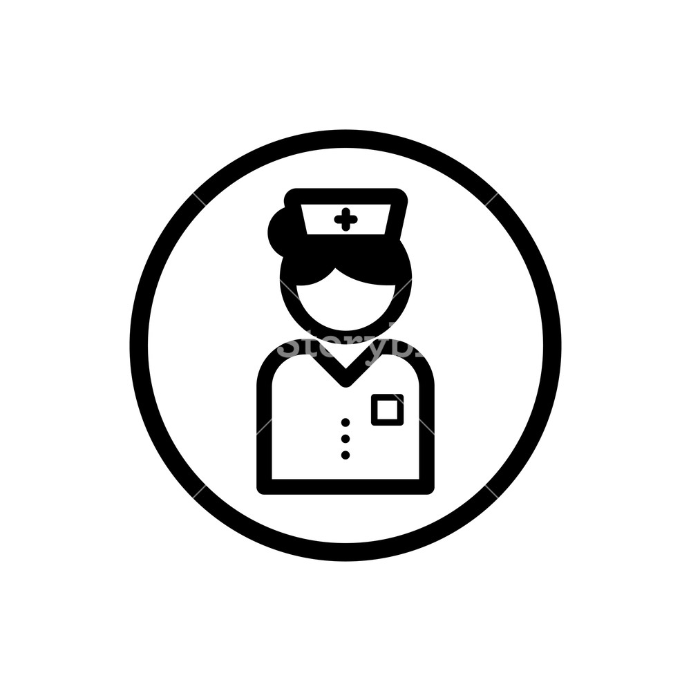 Nurse icon on a white background Vector illustration Royalty Free