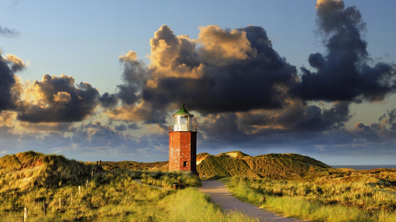 Leuchtturm Rotes Kliff In Kampen Insel Sylt Nordfriesland Schleswig