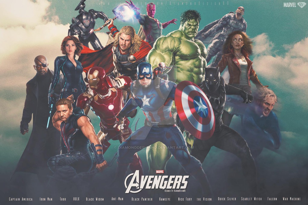 The Avengers Roster Wallpaper By DiamonddesignHD