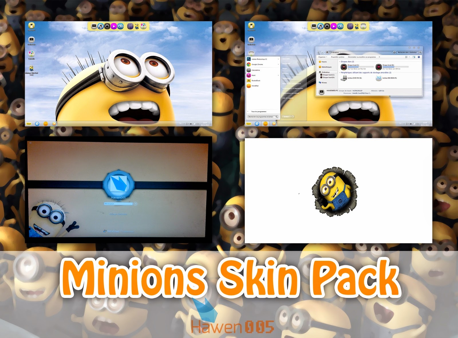 Minions Skinpack For Windows Cleodesktop