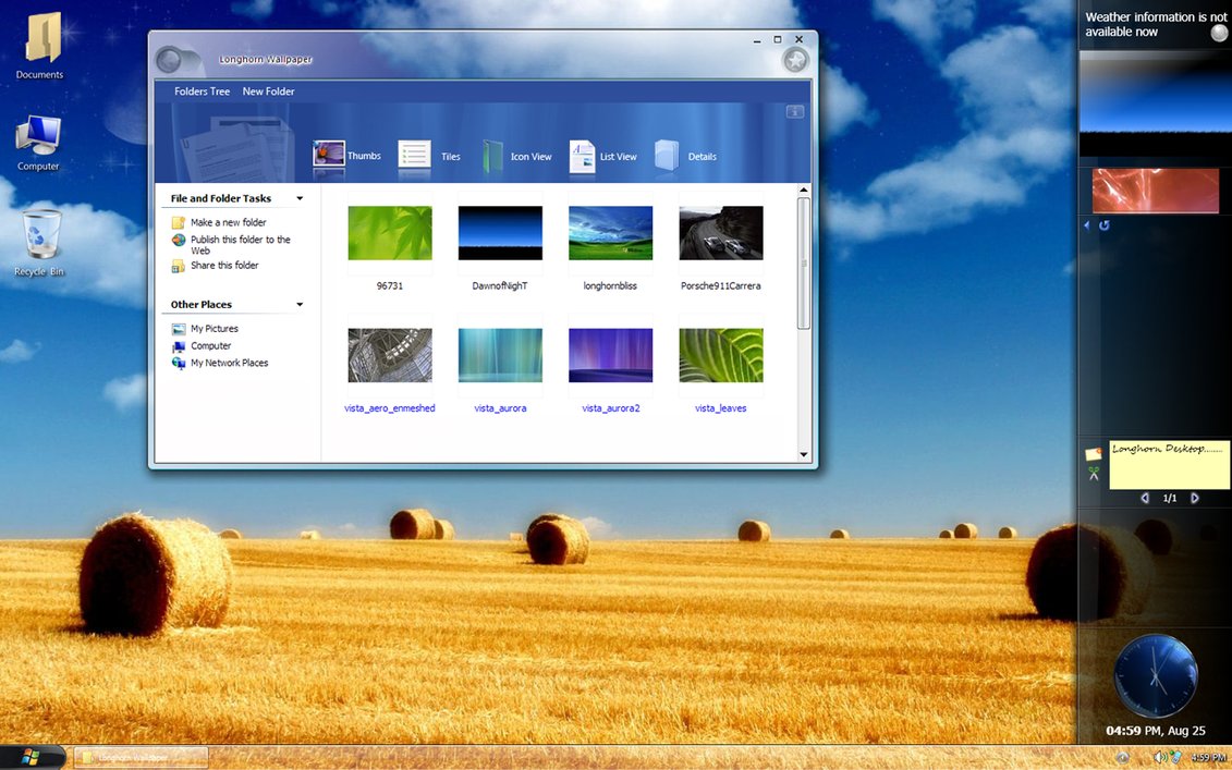 Windows Longhorn Desktop By Sagorpirbd