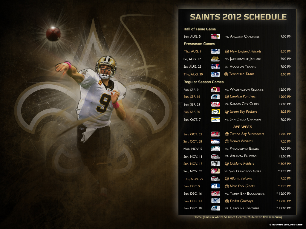 no saints 2015 schedule