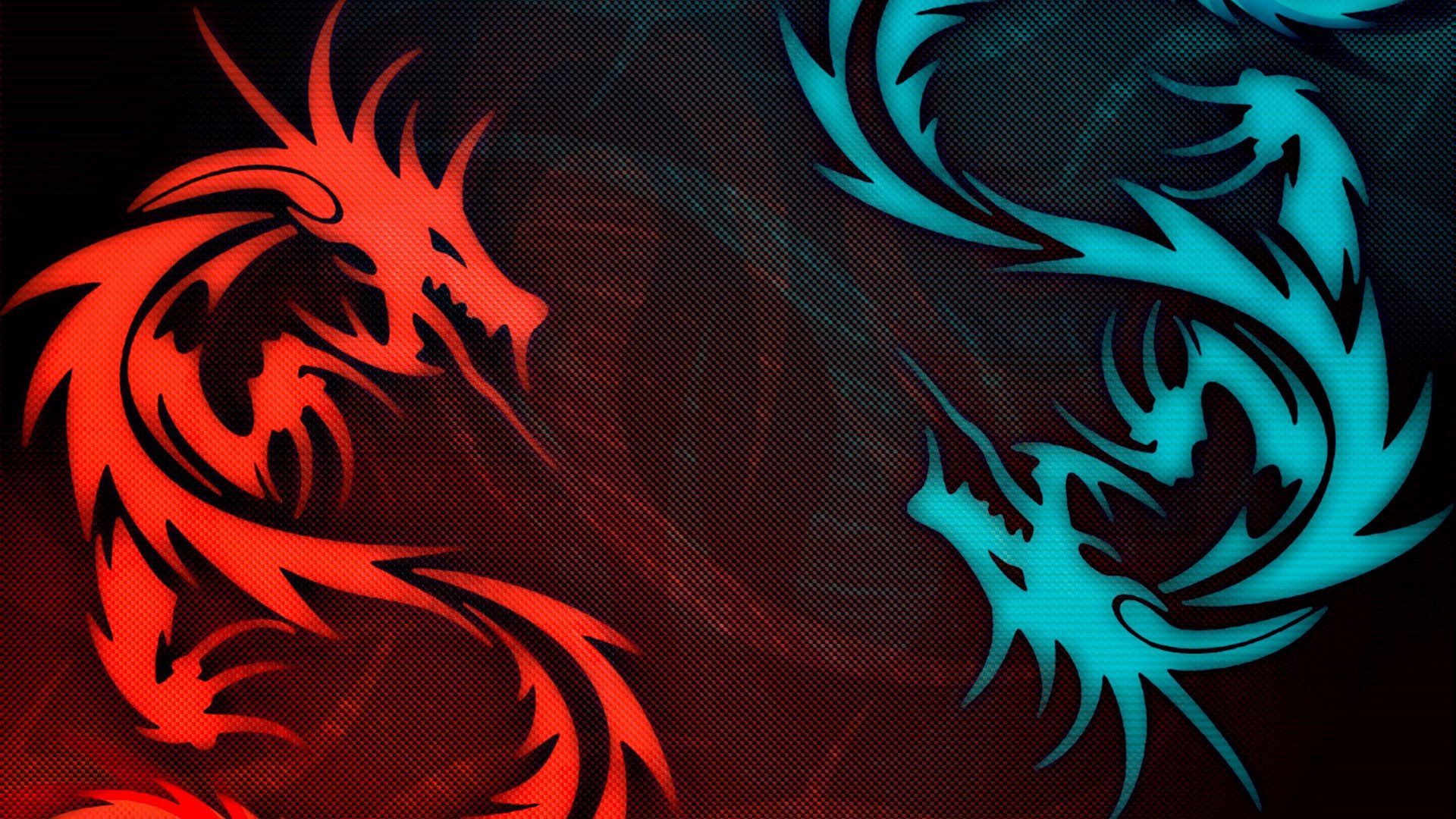 Water And Fire Dragons Wallpaper
