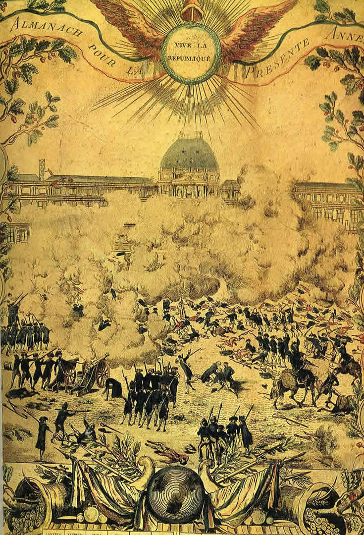 French Revolution Battle Scene Vintage Propaganda Posters Wallpaper