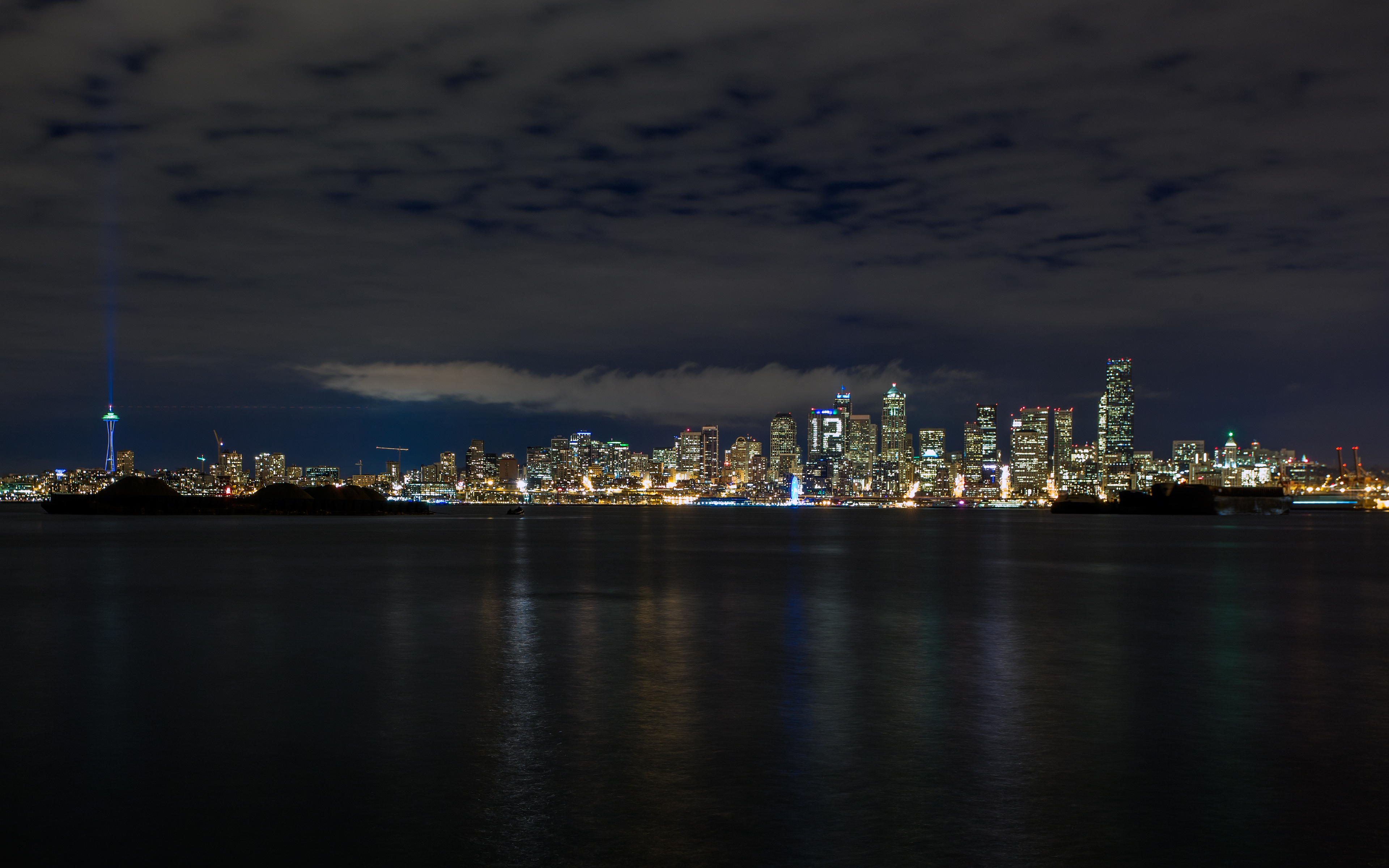 Seattle At Night United States Wallpaper And Image