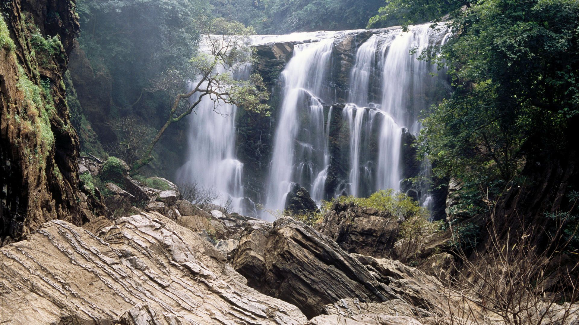 Nature Satoddi Falls Yellapur Karnataka India Desktop