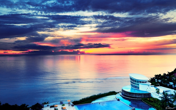 Guam Sunset Hotels Sea Sunsets Wallpaper Desktop