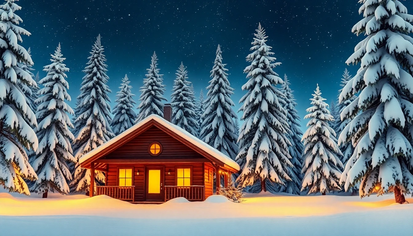 Christmas Snow Scenes Wallpaper