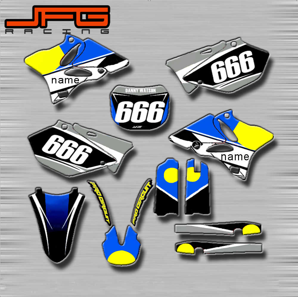 Motorcycle Customized Graphics Background Decals Stickers Kits For