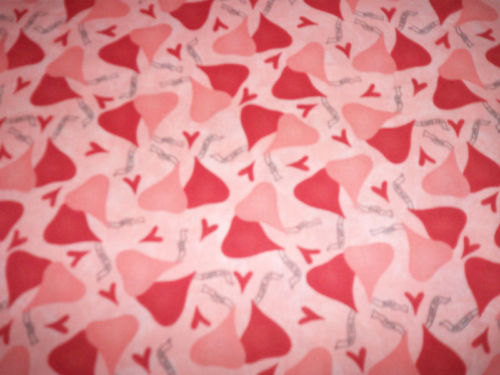 Hershey Kisses Fabric Pink Background Htf Fat Quarter By Majek150