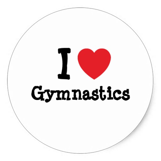 Love Gymnastics Sign I Heart Custom