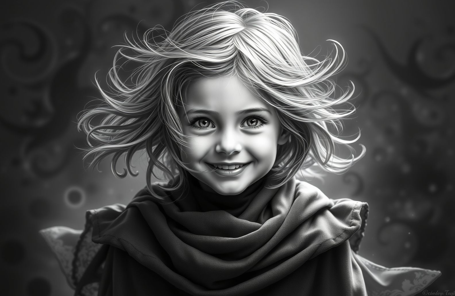 Black And White Girl Wallpaper