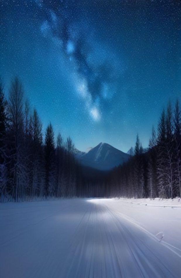 Winter Night Sky Wallpaper