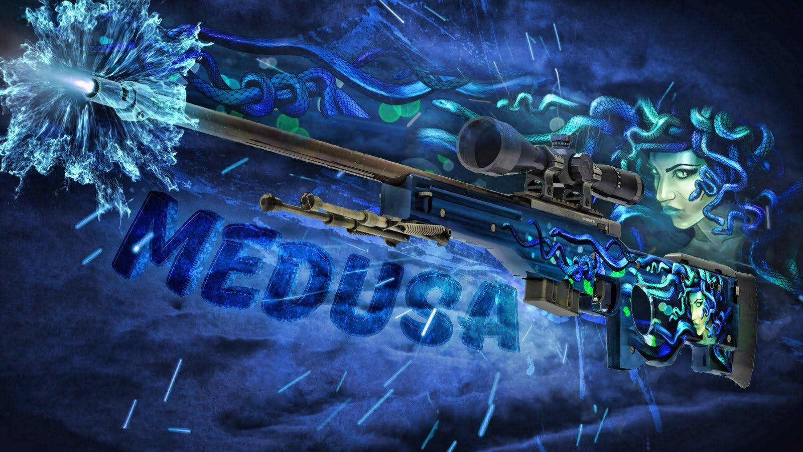 CS:GO Medusa AWP Skin 4k Wallpaper