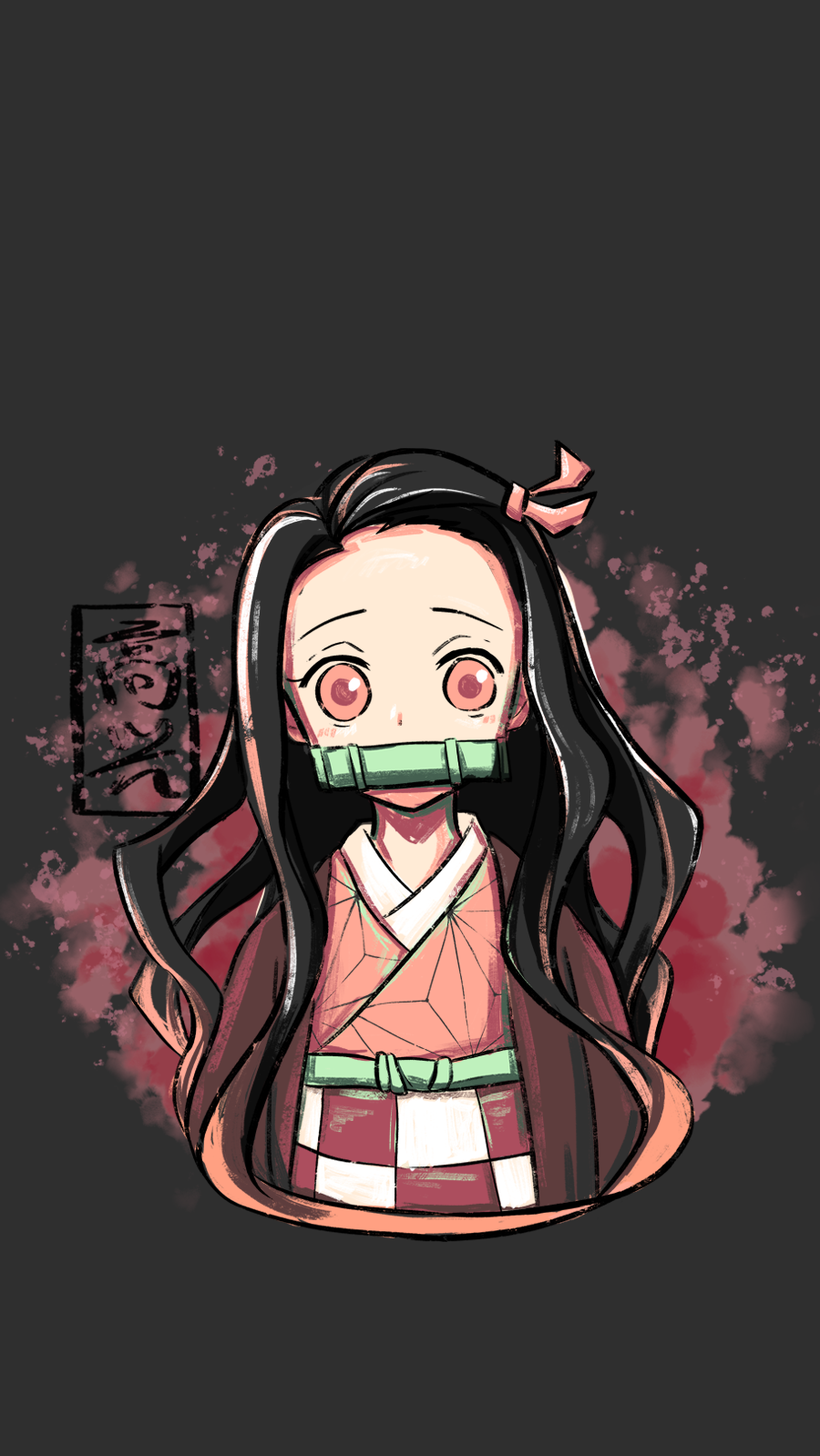 I Drew Nezuko Kamado And Made A Wallpaper Out Of It Hope Y All