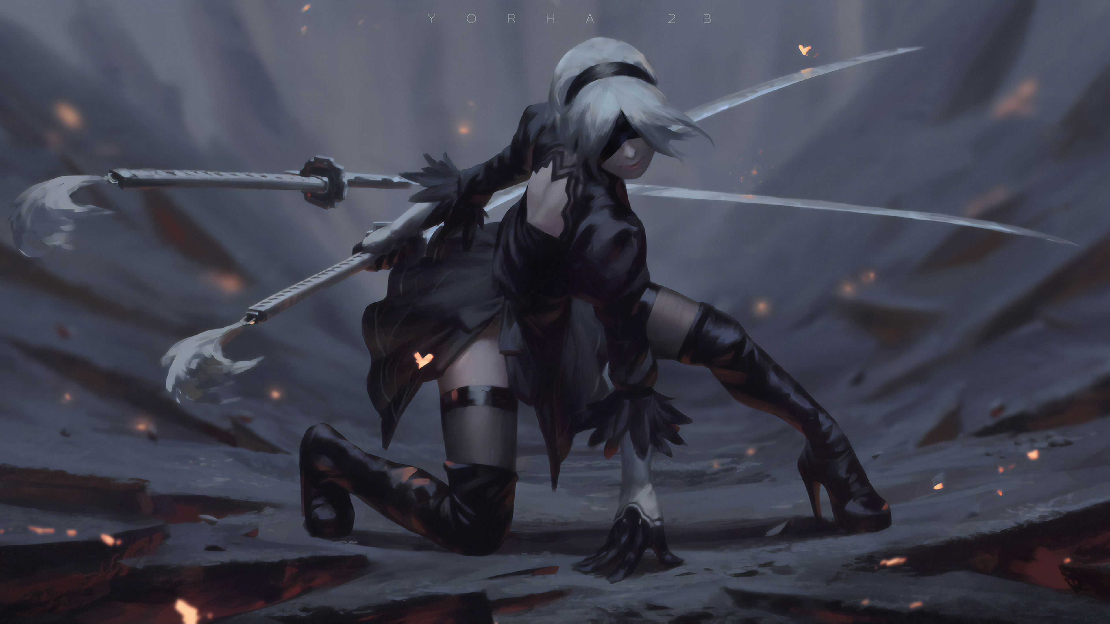 2b Nier Automata Artworks 4k HD Wallpaper Image Photos And Picture