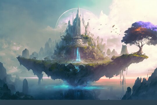 Fantasy Floating Island Wallpaper